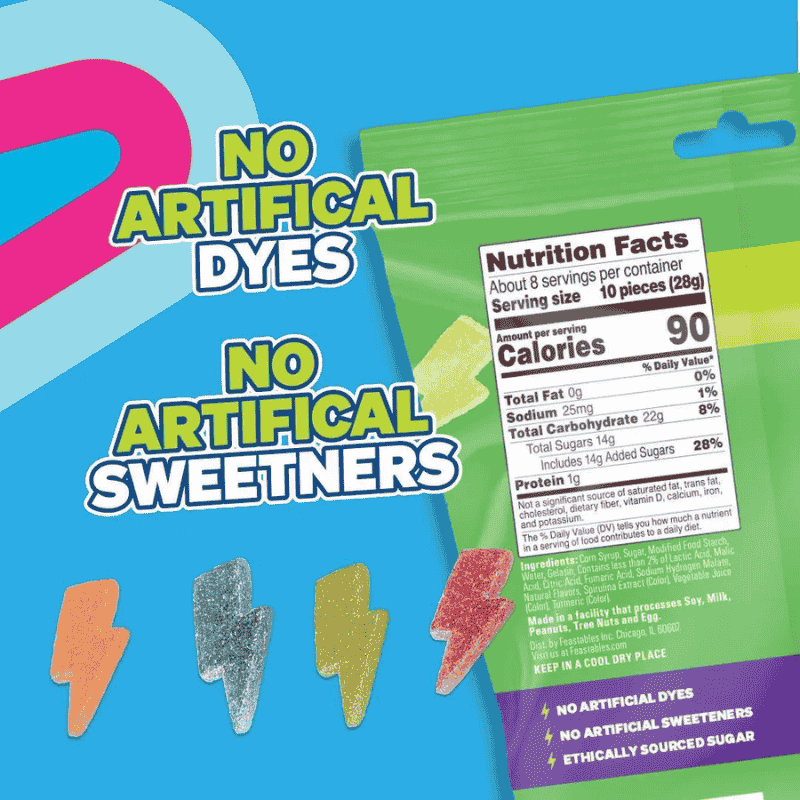 Feastables Sour Strikes Assorted Flavors 7.5oz