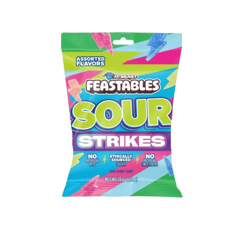 Feastables Sour Strikes Assorted Flavors 7.5oz