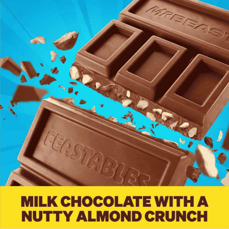 Feastables MrBeast Almond - Barra de Chocolate - 60g