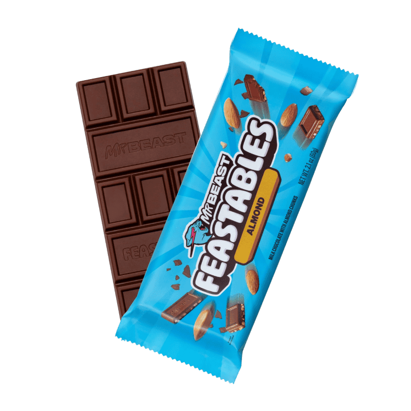feastables mrbeast almond barra chocolate 60g