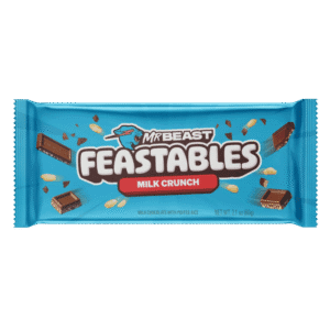 Feastables MrBeast Milk Crunch - Barra de Chocolate con Arroz Inflado - 60g