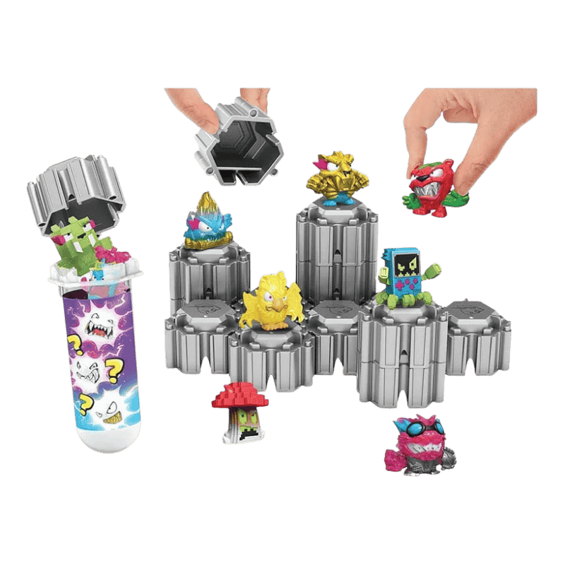 Mr Beast Lab Swarms 3 figuras, 3 Mystery Micro Beasts Inside