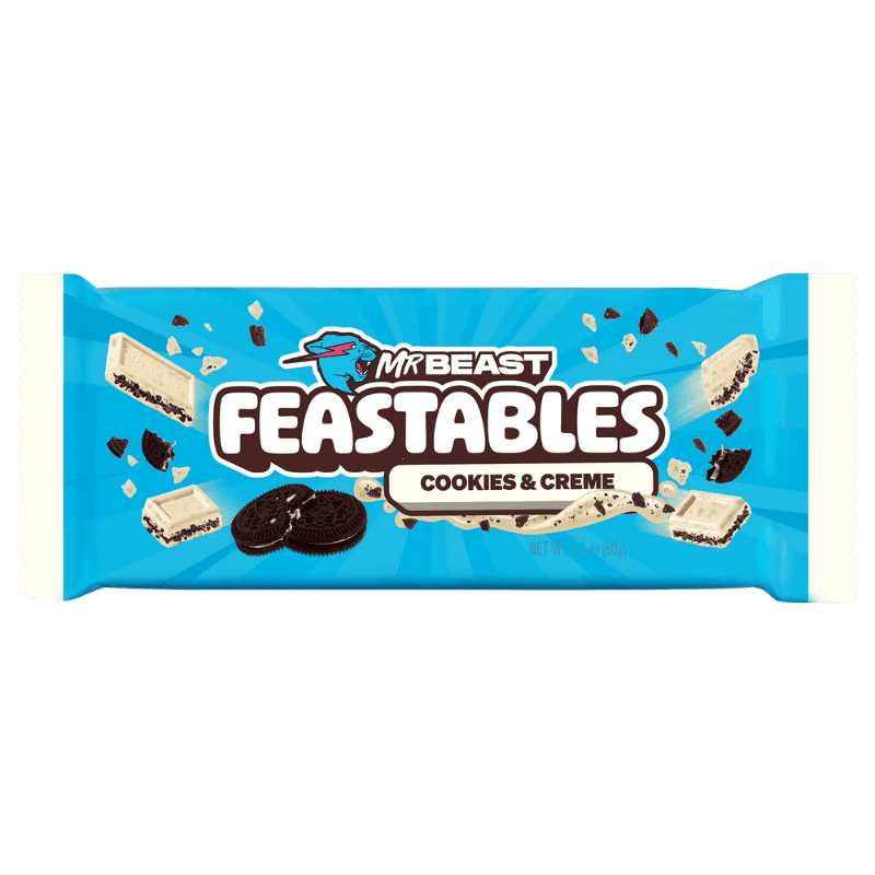 Feastables MrBeast Cookies and Cream - Barra de Chocolate - 60g