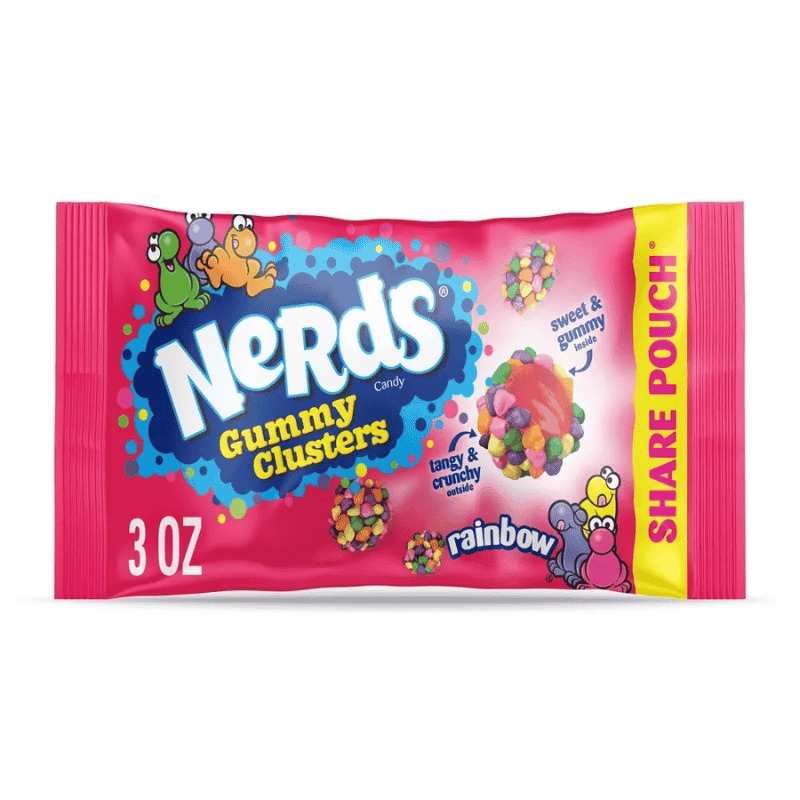 nerds gummy clusters rainbow share pouch