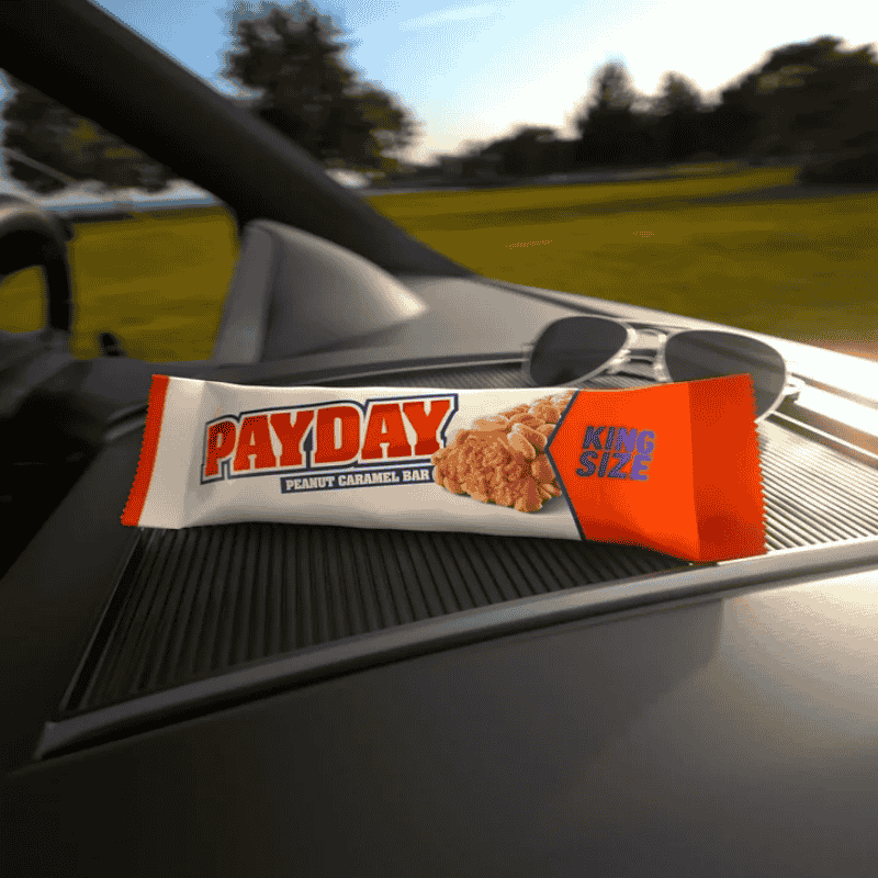payday peanut caramel king size candy bar 3.4oz - payday en un carro