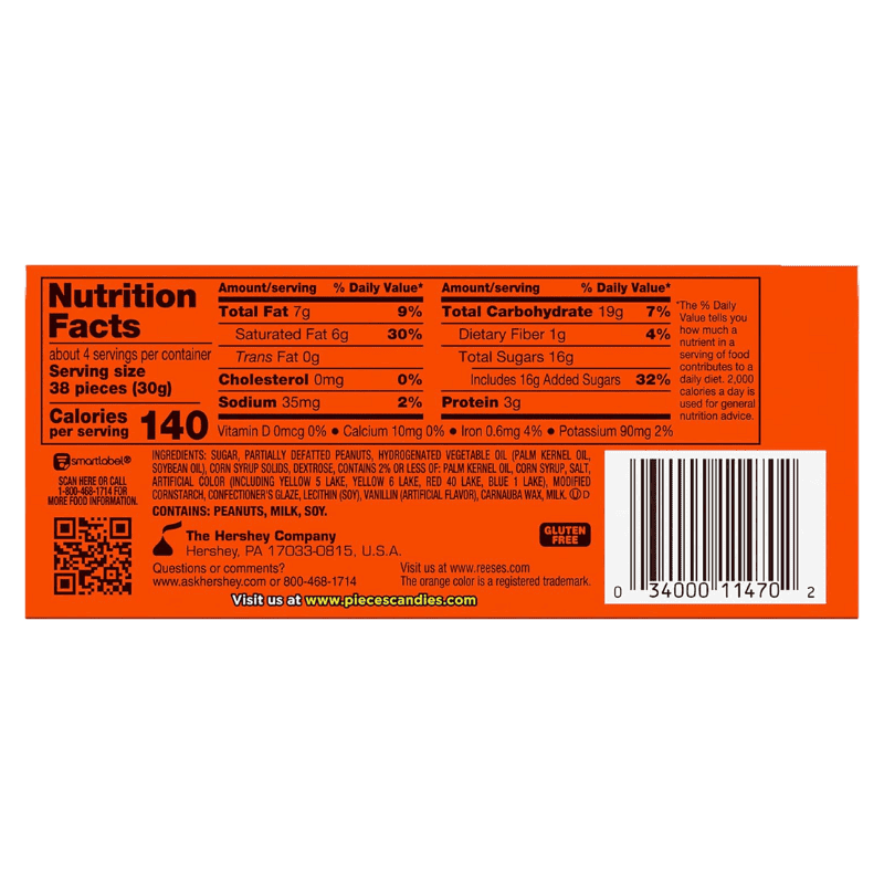 Reeses pieces Peanut Butter 4oz 113g
