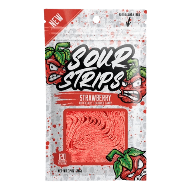Sour Strips Strawberry 3.4OZ 96G