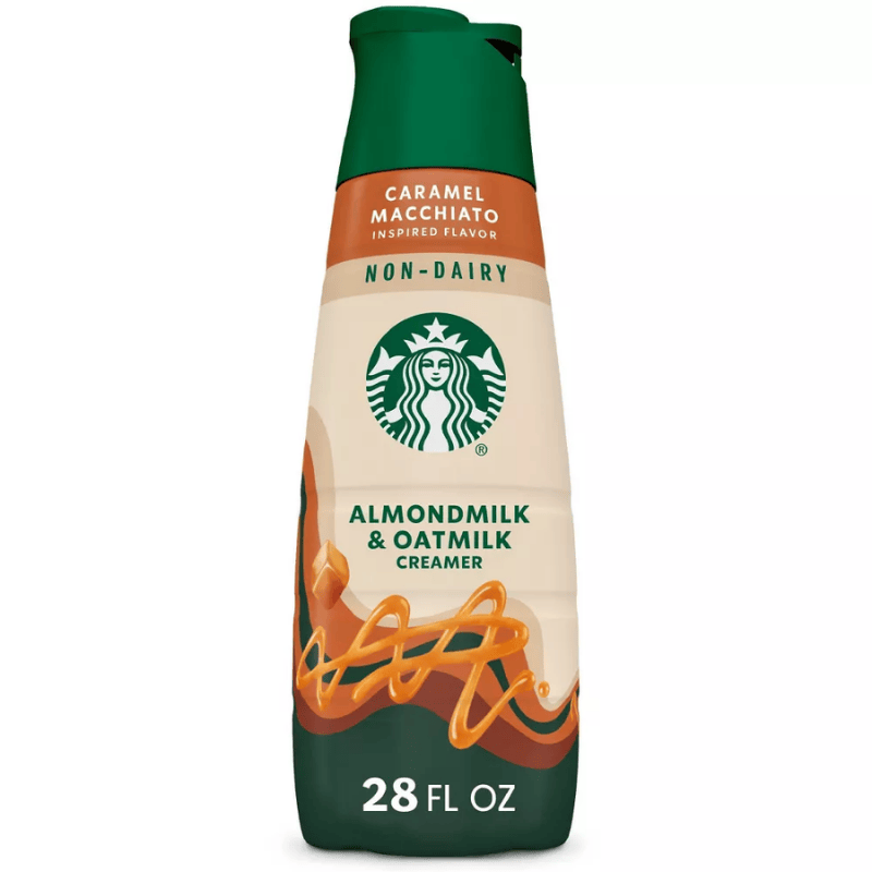 Starbucks Creamer Non Dairy Almondmilk and Oatmilk Caramel Macchiato 28oz 828ml botella
