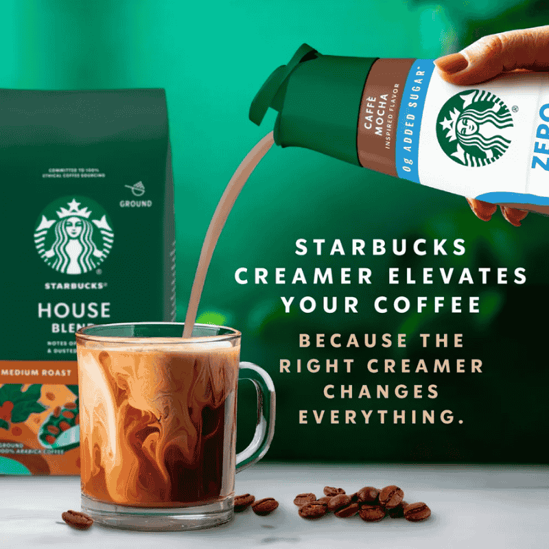 Starbucks Zero Sugar Caffe Mocha 28oz 828ml descripcion visual