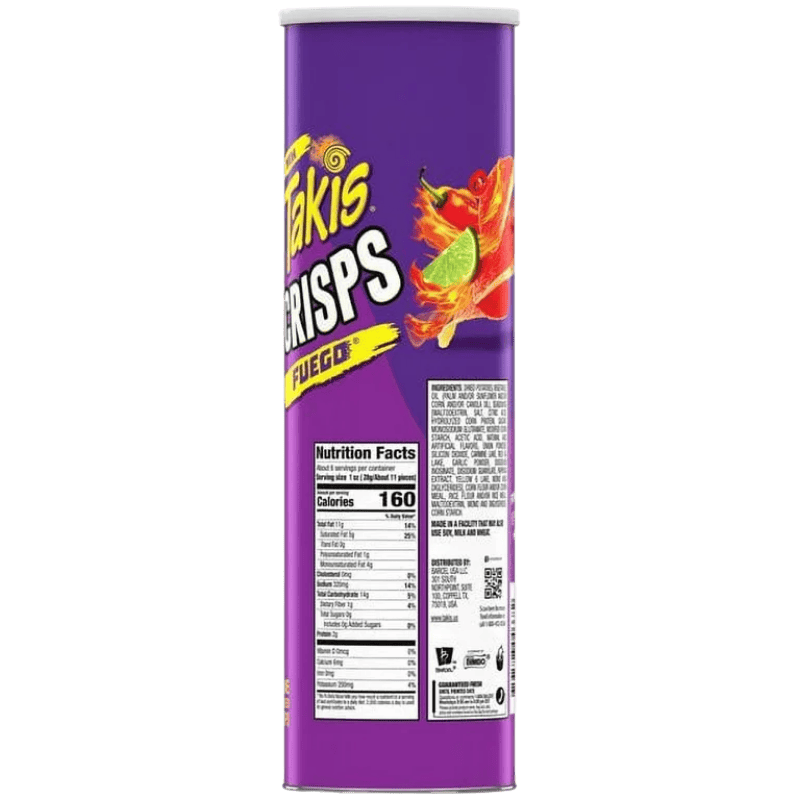 Takis Crisps Fuego Tubo