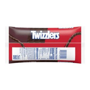 Twizzlers Hershey's Chocolate 12oz 340g vista trasera del empaque