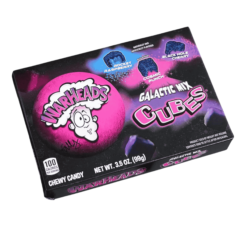 Warheads Sour Galactic Mix Cubes 3.5 OZ (99g)