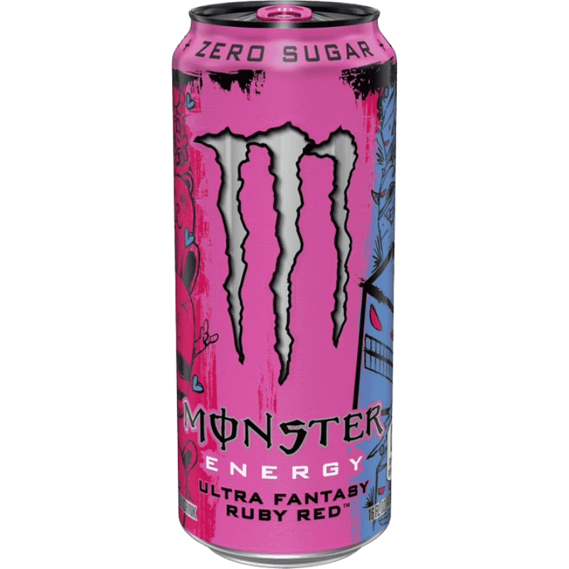 zero sugar monster energy ultra fantasy ruby red 16oz 473ml