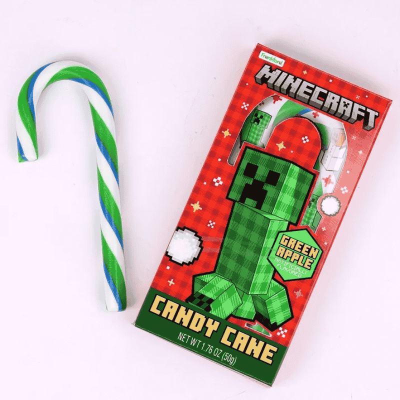 Minecraft Giant Holiday Candy Cane Frankford 50g imagen descriptiva
