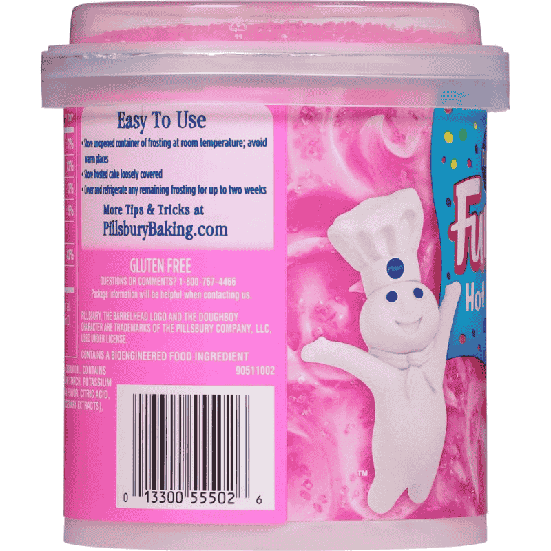 Pillsbury Funfetti Hot Pink Vanilla Frosting – 15.6oz vista lateral
