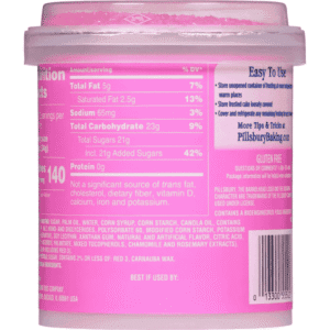 Pillsbury Funfetti Hot Pink Vanilla Frosting – 15.6oz informacion nutricional