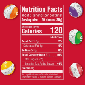 skittles popd original tabla nutricional