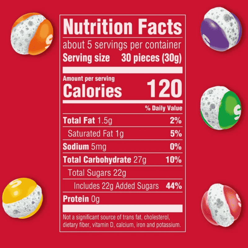 skittles popd original tabla nutricional
