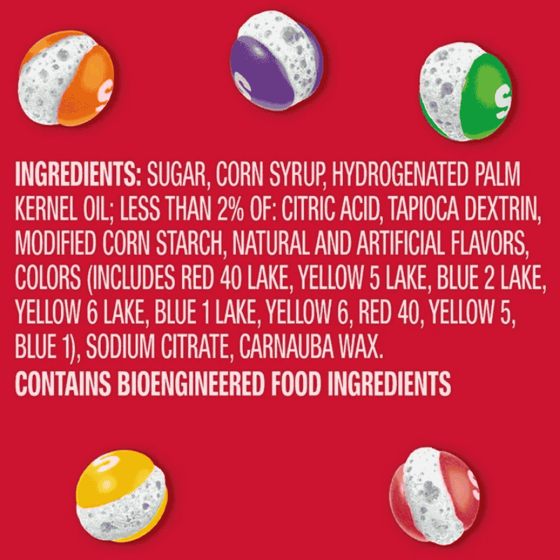 skittles popd original lista de ingredientes