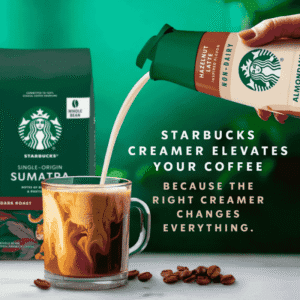starbucks creamer non dairy almondmilk oatmilk hazelnut latte 28oz 828ml botella crema vegana sabor avellana