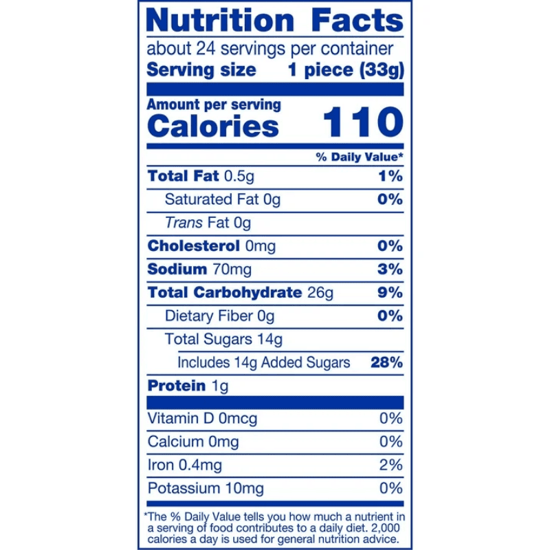 Bolsa Twizzlers Cherry Pull 'n' Peel 28oz informacion nutrimental
