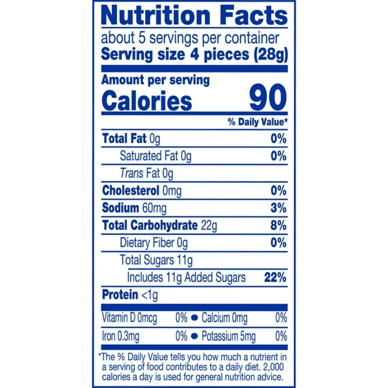 Twizzlers Strawberry King Size 5oz 141g – Dulce Americano de Fresa informacion nutrimental