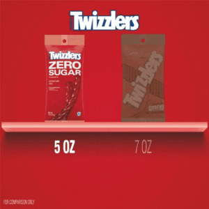 Twizzlers Zero Sugar Strawberry 5oz – Dulce Tipo Regaliz Sin Azúcar comparativa de tamanos
