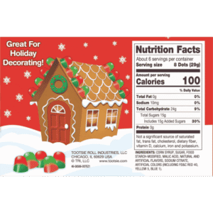 holiday dots christmas theater box candy 6oz - vista trasera