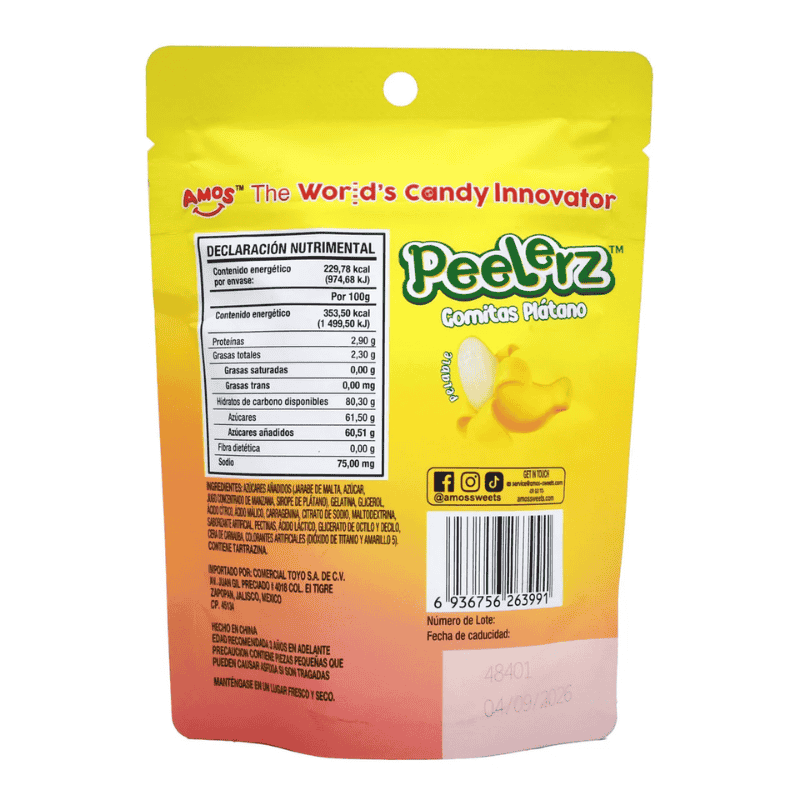 Peelerz Banana 65g Gomitas Pelables