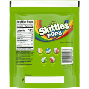 Sour Skittles Pop'd 5.5oz 155g Dulce Liofilizado Crujiente