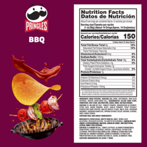 Pringles Snack Stacks BBQ Flavored Potato Crisps