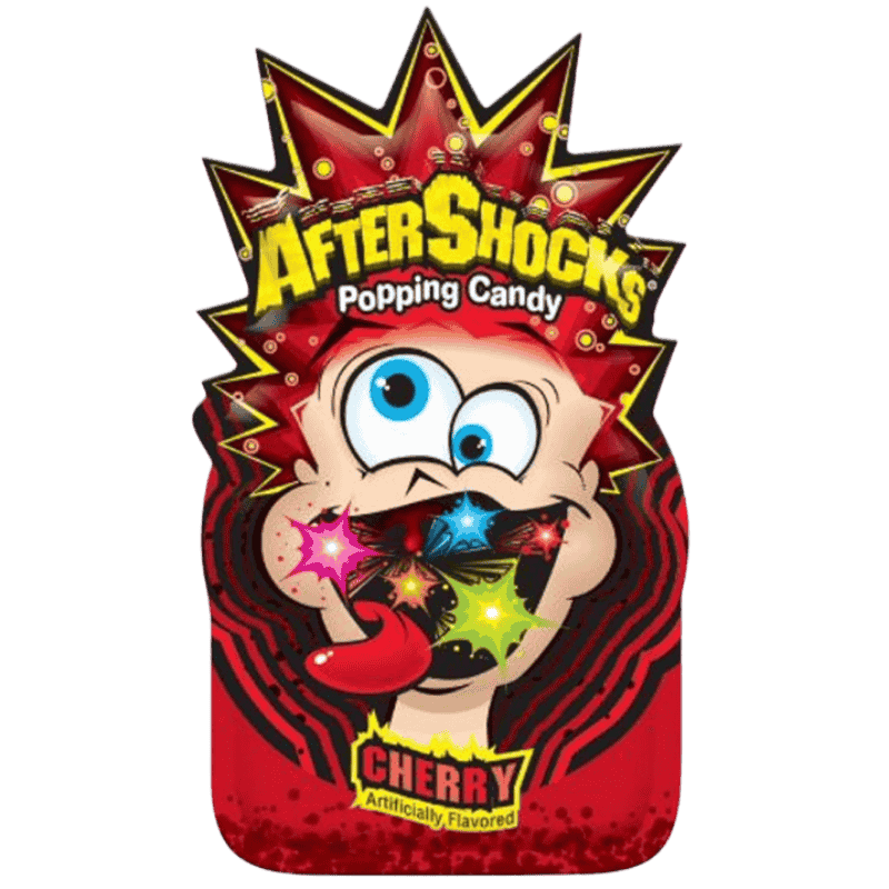 aftershocks popping candy sabor cereza