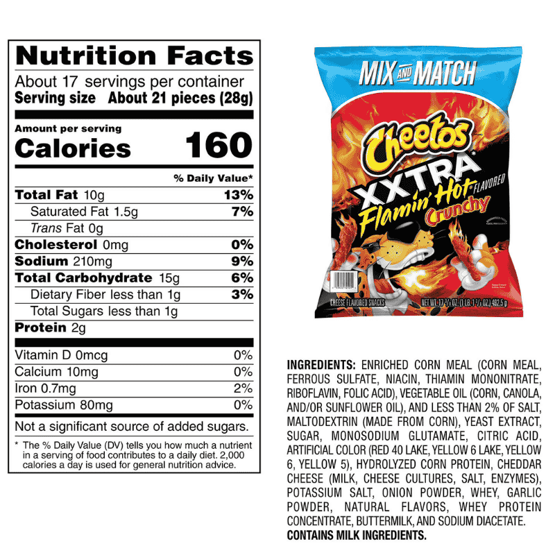 Cheetos XXTRA Flamin’ Hot Crunchy 492.5g
