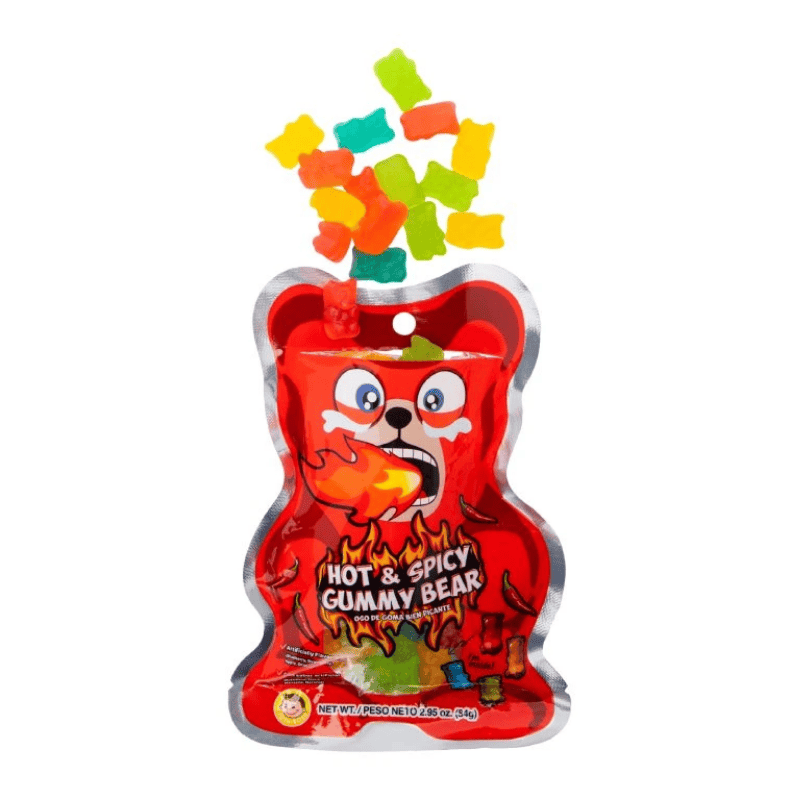 Pocas Hot & Spicy Gummy Bear - Gomitas de Oso Picantes 2.95oz 84g