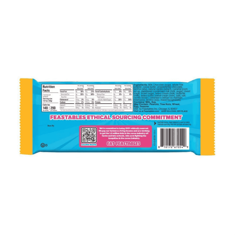 MrBeast Feastables Caramel - Barra Chocolate con Caramelo 60g