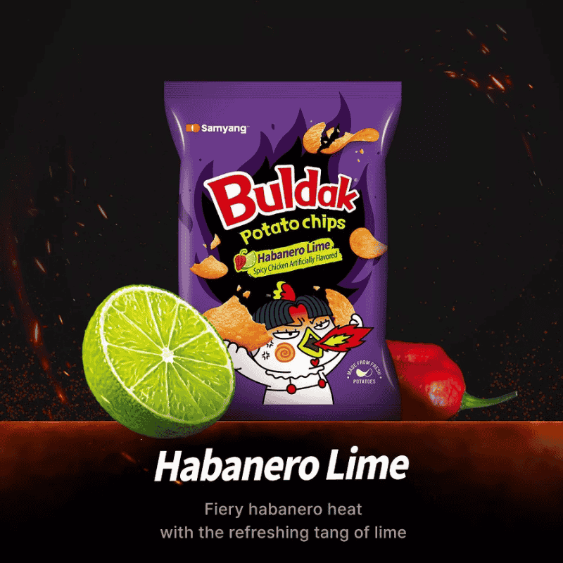 Samyang Buldak Habanero Lime Potato Chips - 4.23oz 120g