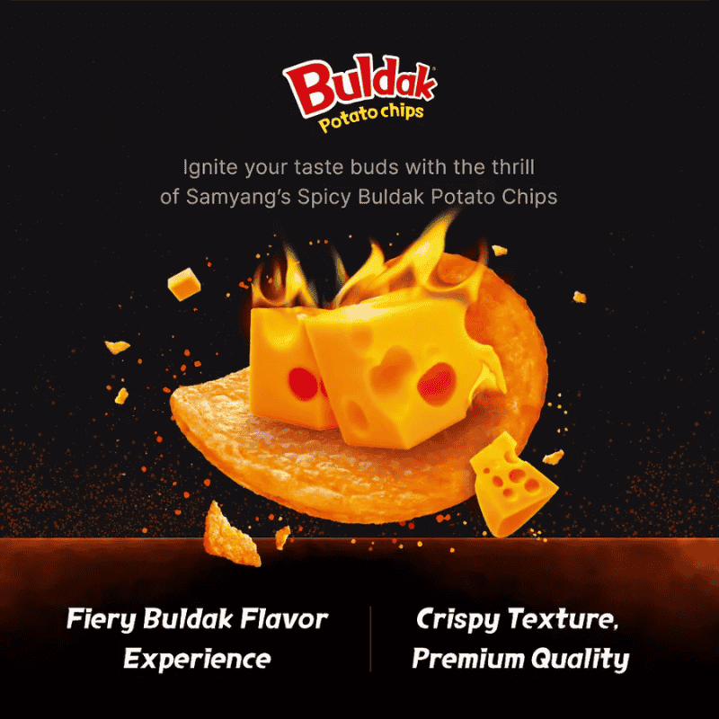 Samyang Buldak Quattro Cheese Potato Chips - 4.23oz 120g
