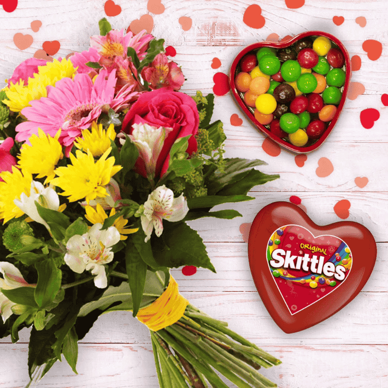 Skittles Original Corazon Heart San Valentin 30.33g