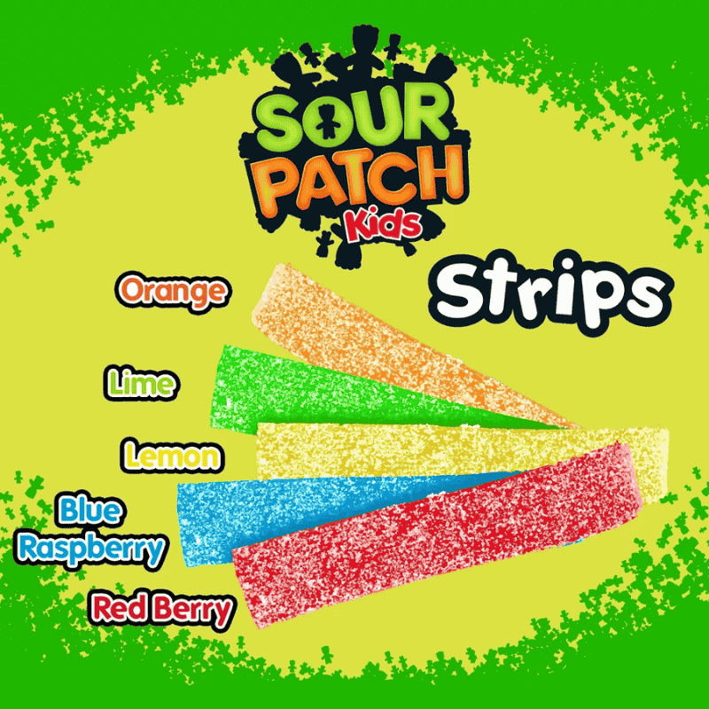 Sour Patch Kids Candy Strips - Sabores