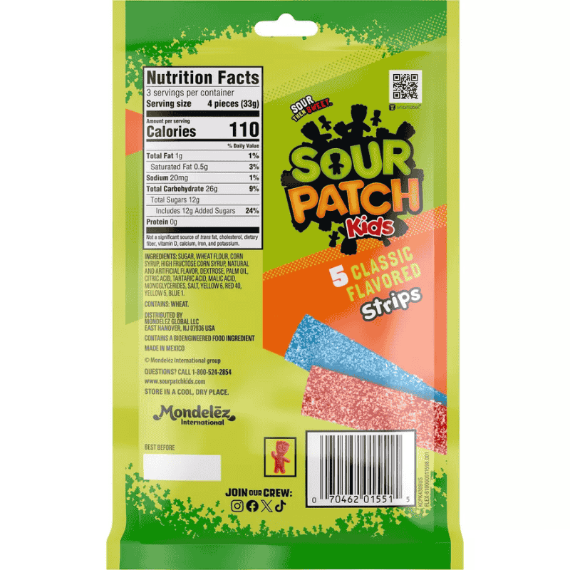 Sour Patch Kids Candy Strips - 3.5oz 99g - Imagen 3
