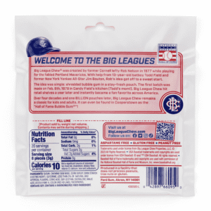BIG LEAGUE CHEW Bubble Gum Slammin' Strawberry 60g