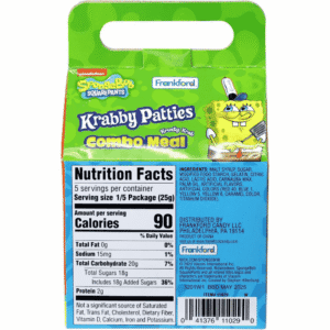 Krabby Patties Krusty Krab Combo Meal 4.4oz 125g