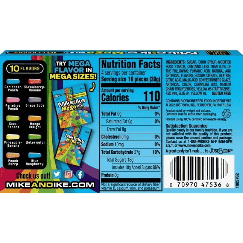 Mike and Ike Mega Mix 4.25oz 120g