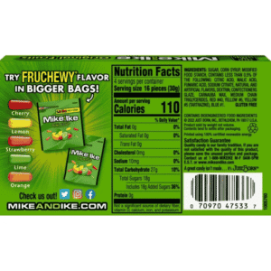 Mike and Ike Original Fruits 4.25oz 120g - Cereza Limón Fresa Lima Naranja