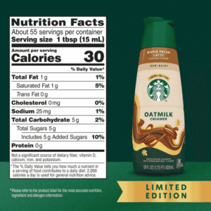 Starbucks Creamer Maple Pecan Latte Non Dairy Oatmilk 28oz 828ml