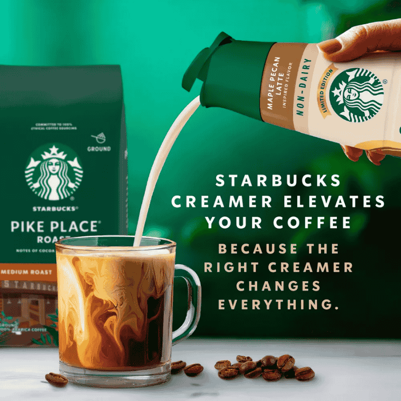Starbucks Creamer Maple Pecan Latte Non Dairy Oatmilk 28oz 828ml