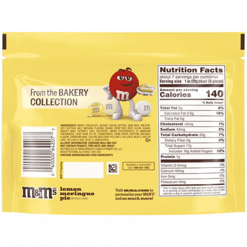 Bakery Collection M&Ms Lemon Meringue Pie Sharing Size 7.4oz (209g)