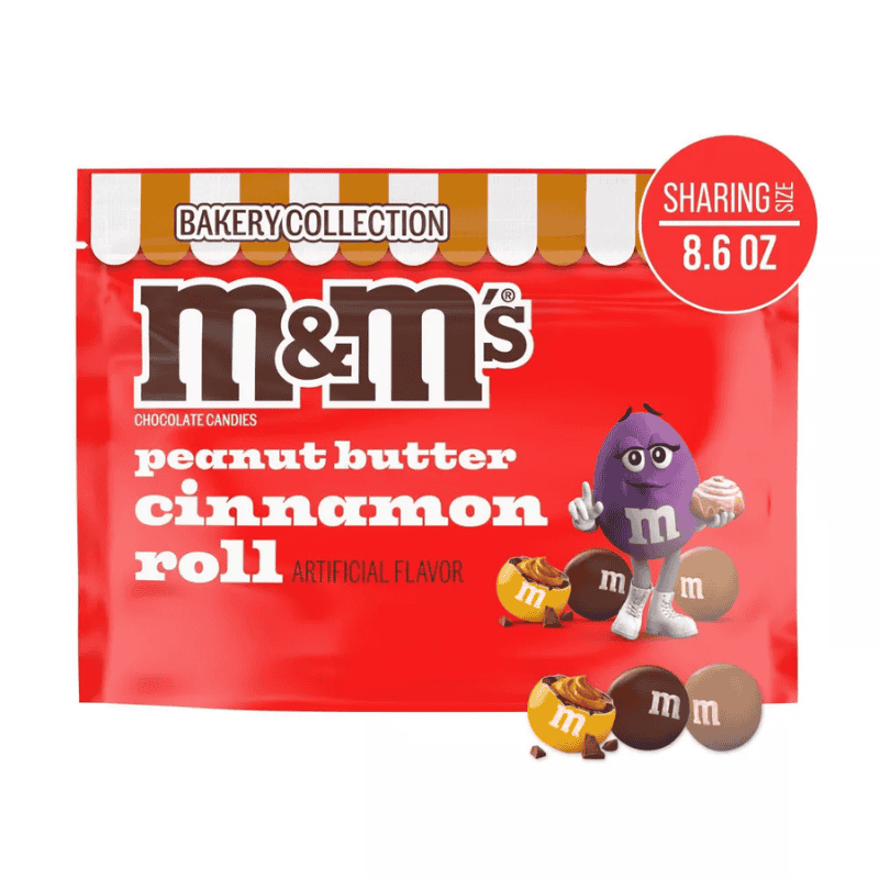 Bakery Collection M&Ms Peanut Butter Cinnamon Roll 8.6oz (243g)