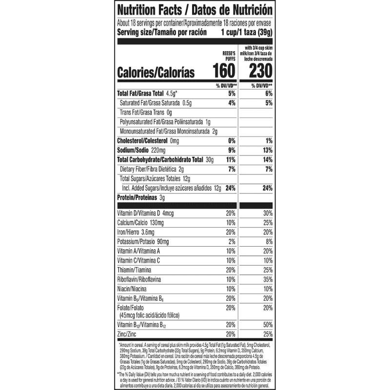 Cereal Reese's Puffs Crema de Cacahuate y Chocolate 728g - Imagen 4