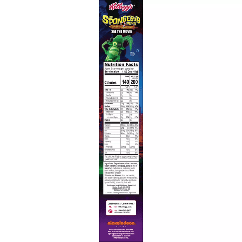 Cereal The Spongebob Movie Bob Esponja 13.3oz (377g)